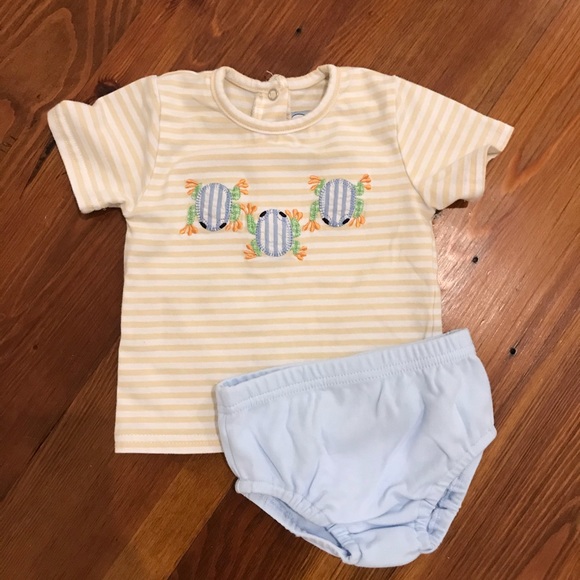 Three Sisters Other - Three Sisters Frog Diaper Set